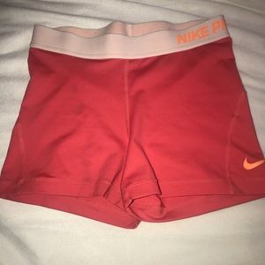 Coral Nike pro spandex